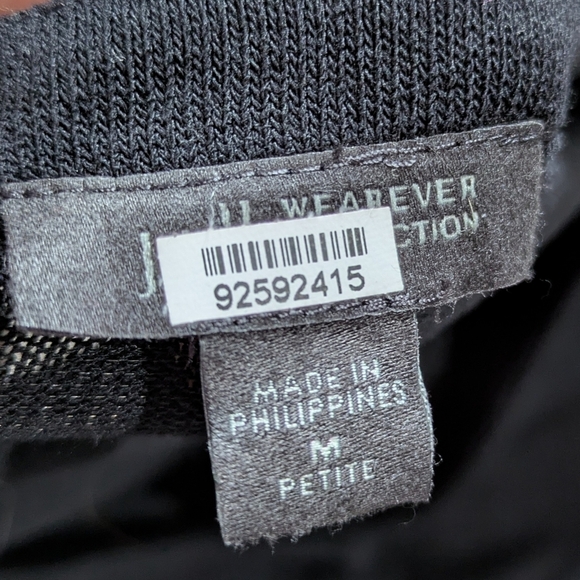 J Jill Wearever Collection Black Sheer Lightweight Long Button Up Cardigan MP - Picture 5 of 7